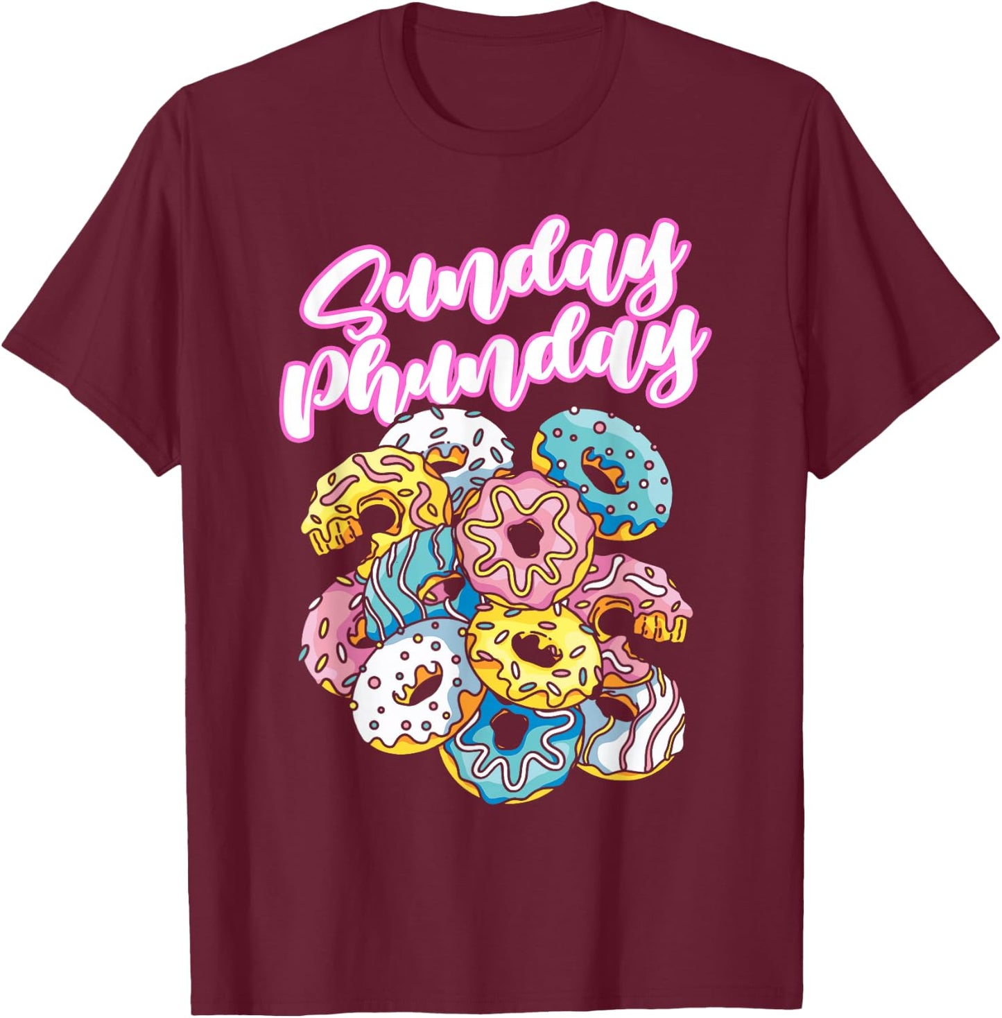 Sunday Phunday Phish Donuts Family Bakers T-Shirt - T-Shirt | Maroon