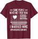 Proud Corrections Wife US Flag Thin Silver Line Husband T-Shirt - T-Shirt | Maroon