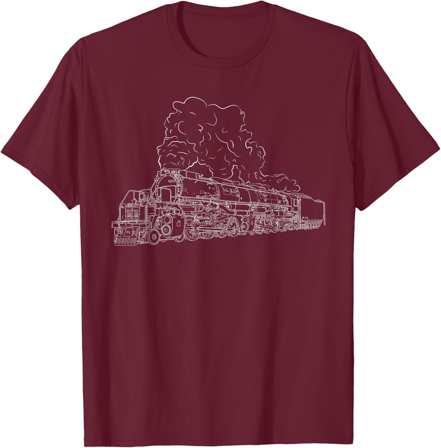 Big Boy X 4014 Steam Locomotive Utah Vintage T-Shirt - T-Shirt | Maroon