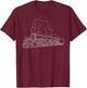 Big Boy X 4014 Steam Locomotive Utah Vintage T-Shirt - T-Shirt | Maroon