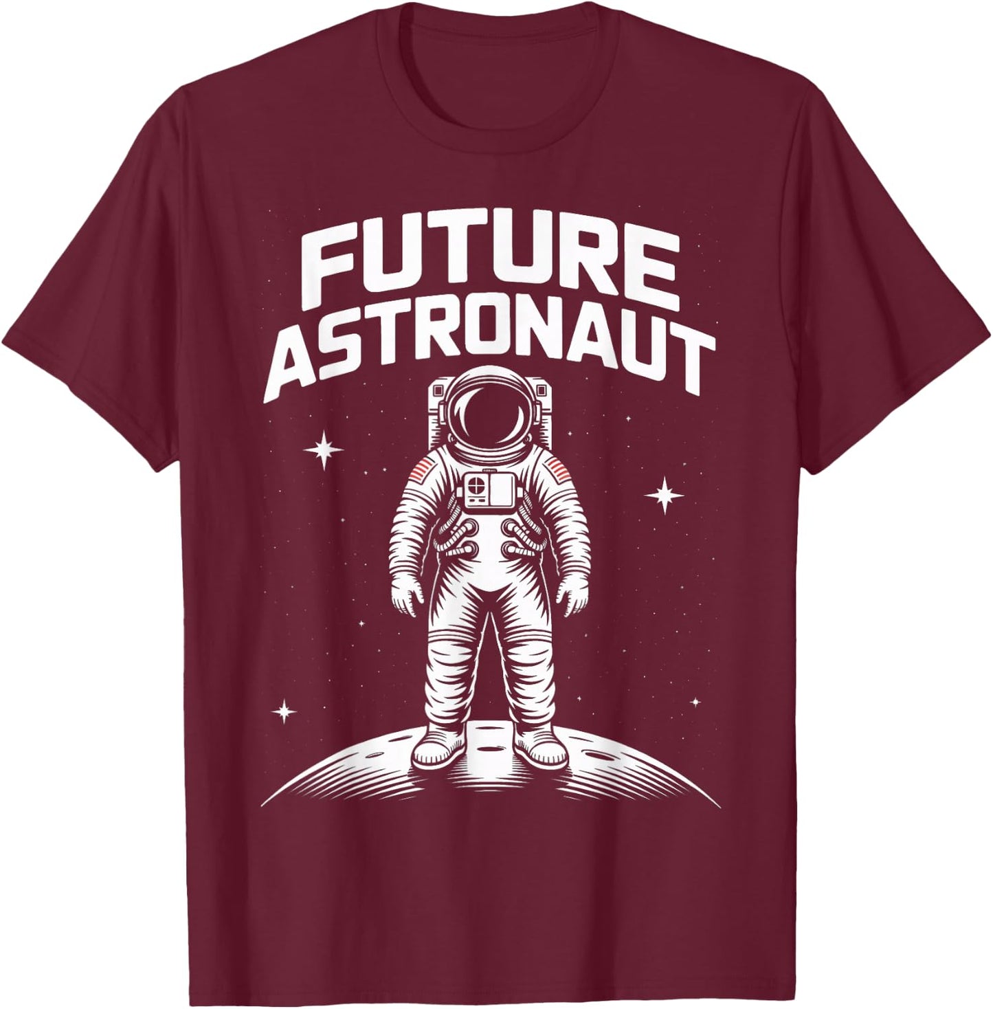 Kids Space Explorer Future Astronaut Spacewalk T-Shirt - T-Shirt | Maroon