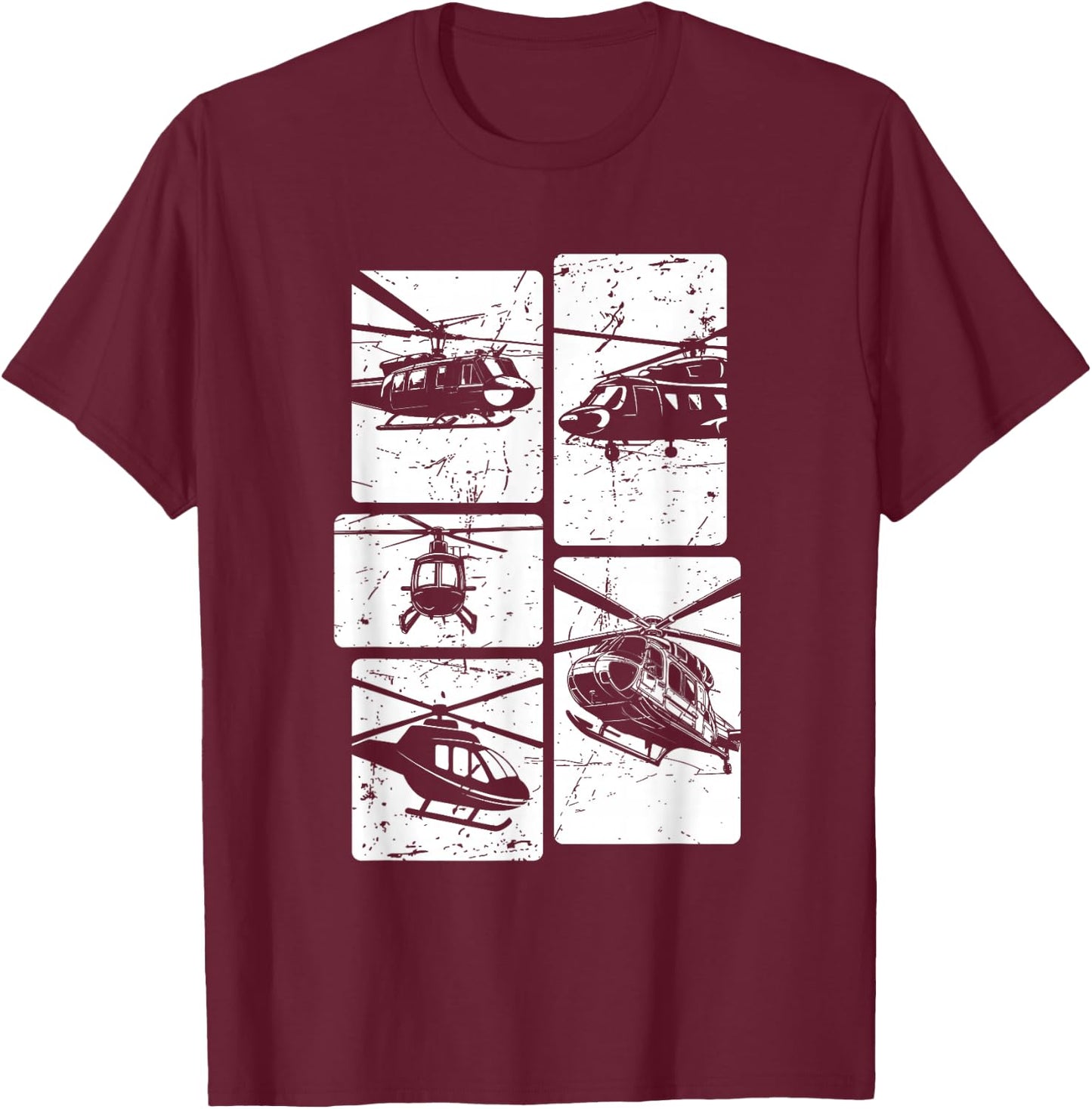 Helicopter T-Shirt - T-Shirt | Maroon