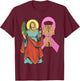 St Agatha Breast Cancer Ribbon Patron Saint Nurses Catholic T-Shirt - T-Shirt | Maroon