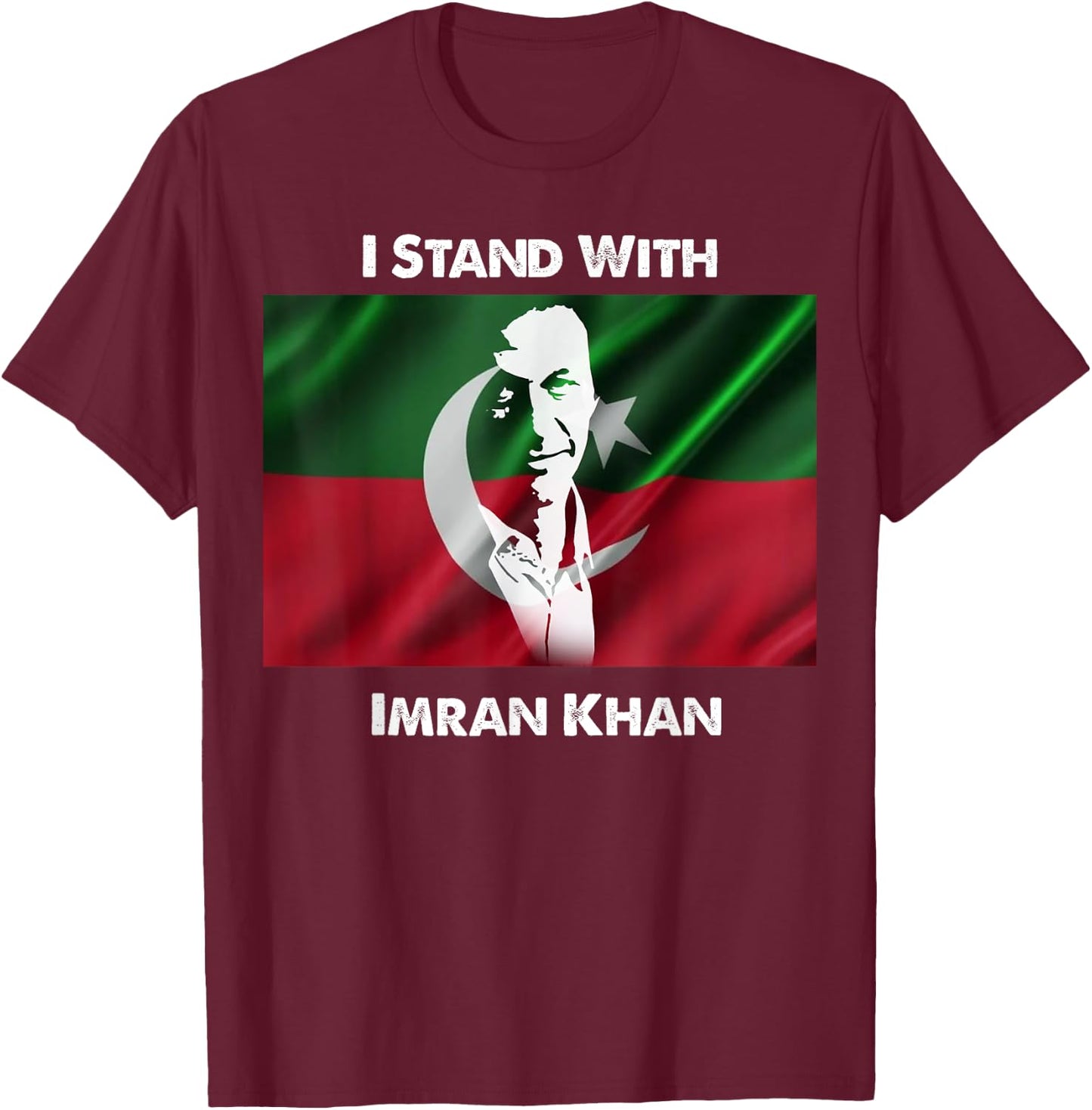 Imran Khan Absolutely Not PTI Pakistan Prime Minister T-Shirt - T-Shirt | Maroon