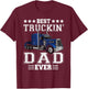 Retro Best Truckin' Dad Ever Driver Trucker Father's Day Men T-Shirt - T-Shirt | Maroon