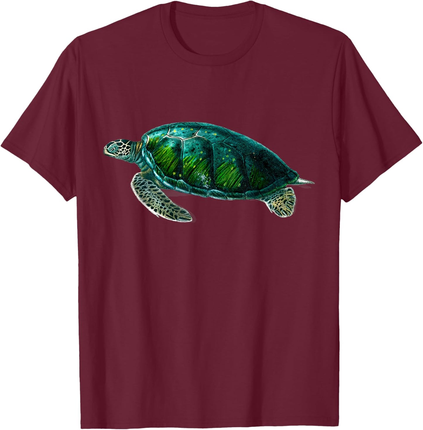 Aquarell | Sea Turtle T-Shirt - T-Shirt | Maroon