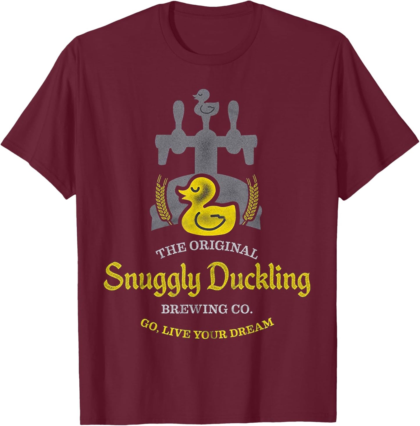 Snuggly Duckling Brewing Company T-Shirt - T-Shirt | Maroon
