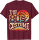Vintage 80s Outfit Women Men This is My 80's Costume Party T-Shirt - T-Shirt | Maroon
