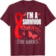 I'm A Survivor Stroke Awareness - Red Ribbon Brain Attack T-Shirt - T-Shirt | Maroon