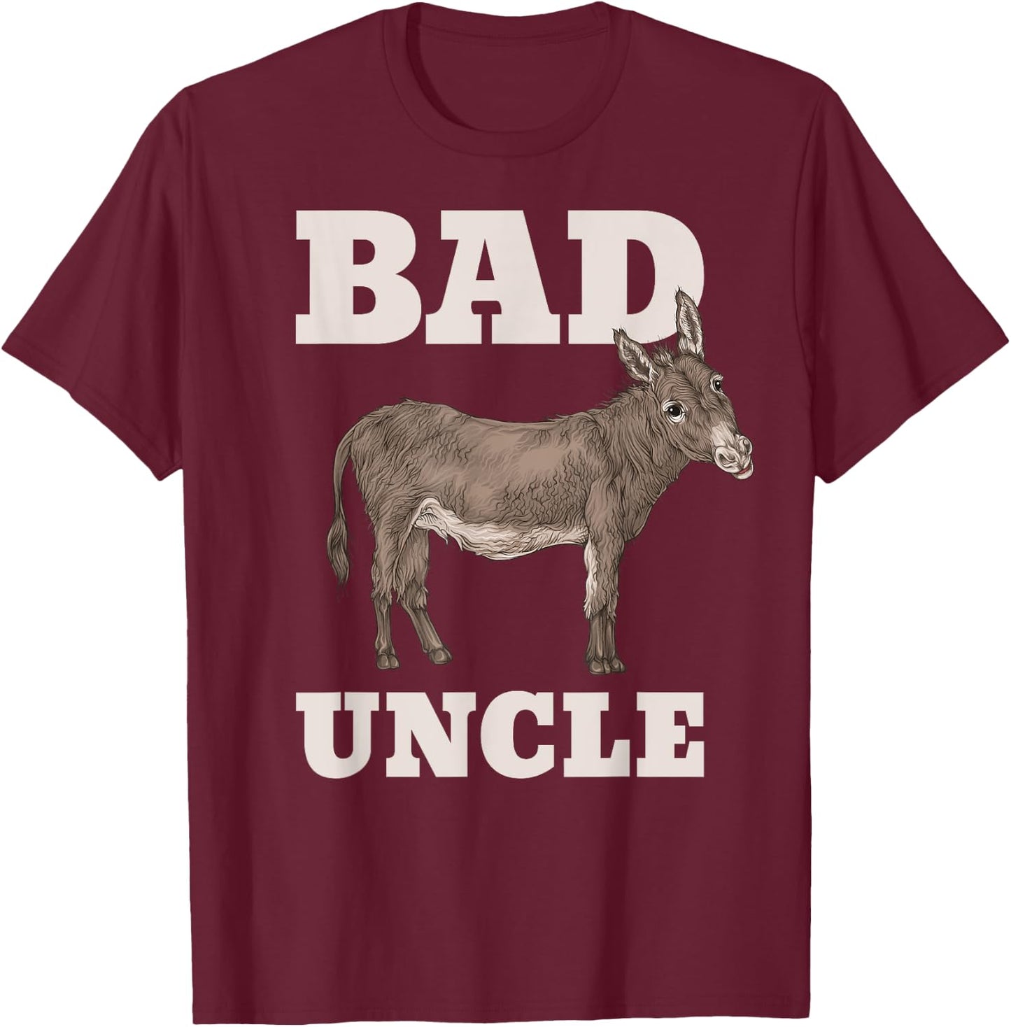 Badass Uncle Funny Pun Cool T-Shirt - T-Shirt | Maroon
