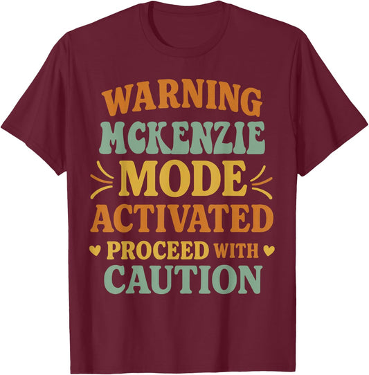 MCKENZIE Personalized Women's Gift Custom MCKENZIE T-Shirt - T-Shirt | Maroon