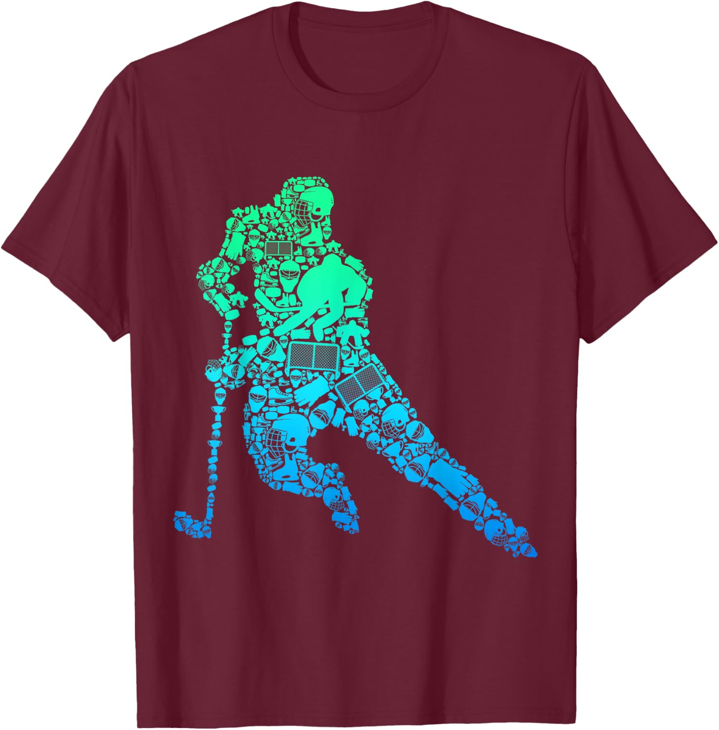 Hockey Player Ice Hockey Youth Men Kids Boys Small T-Shirt - T-Shirt | Maroon