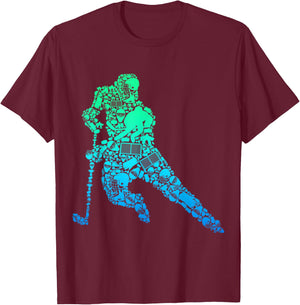 Hockey Player Ice Hockey Youth Men Kids Boys Small T-Shirt - T-Shirt | Maroon