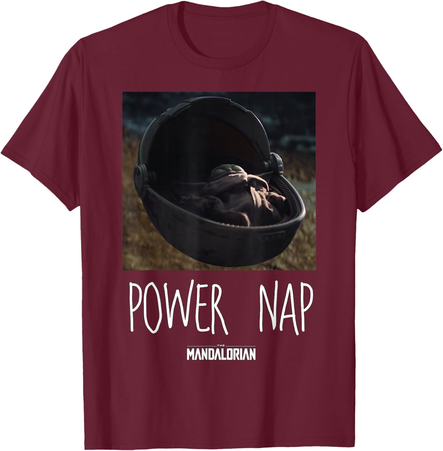Star Wars The Mandalorian The Child Power Nap T-Shirt - T-Shirt | Maroon