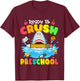 Ready To Crush Preschool Shark Back To School Boys Girls T-Shirt - T-Shirt | Maroon