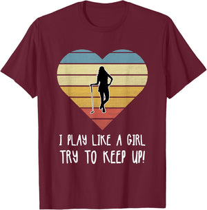 Girls Golf Gift T-Shirt - T-Shirt | Maroon