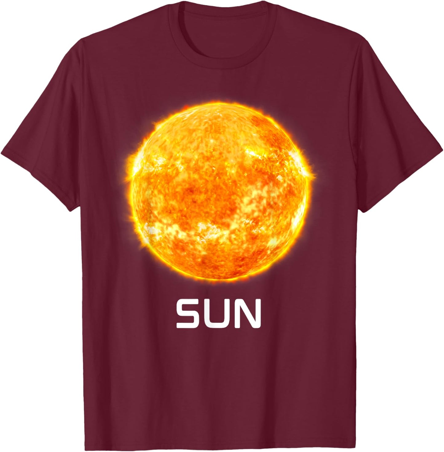 Solar System Planet Sun Outer Space T-Shirt - T-Shirt | Maroon