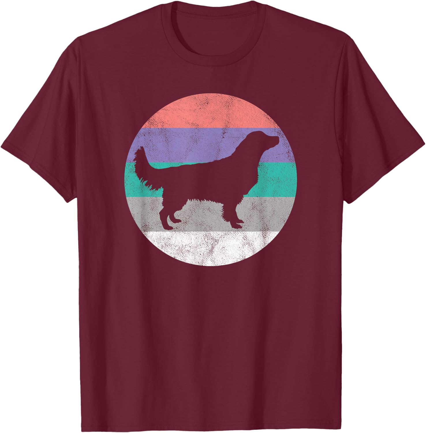Golden Retriever Gift Shirt & Girls Retro Cute T-Shirt - T-Shirt | Maroon