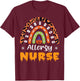 Allergy Nurse Leopard Rainbow Halloween Costume T-Shirt - T-Shirt | Maroon