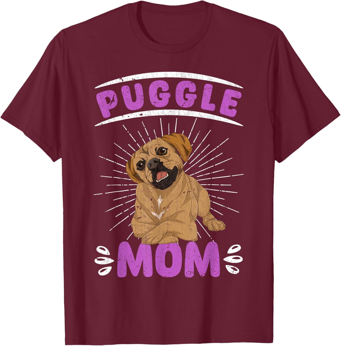 Dog Lover Puggle Mom Dog Owner Mothers Day Pet Owner Puggle T-Shirt - T-Shirt | Maroon