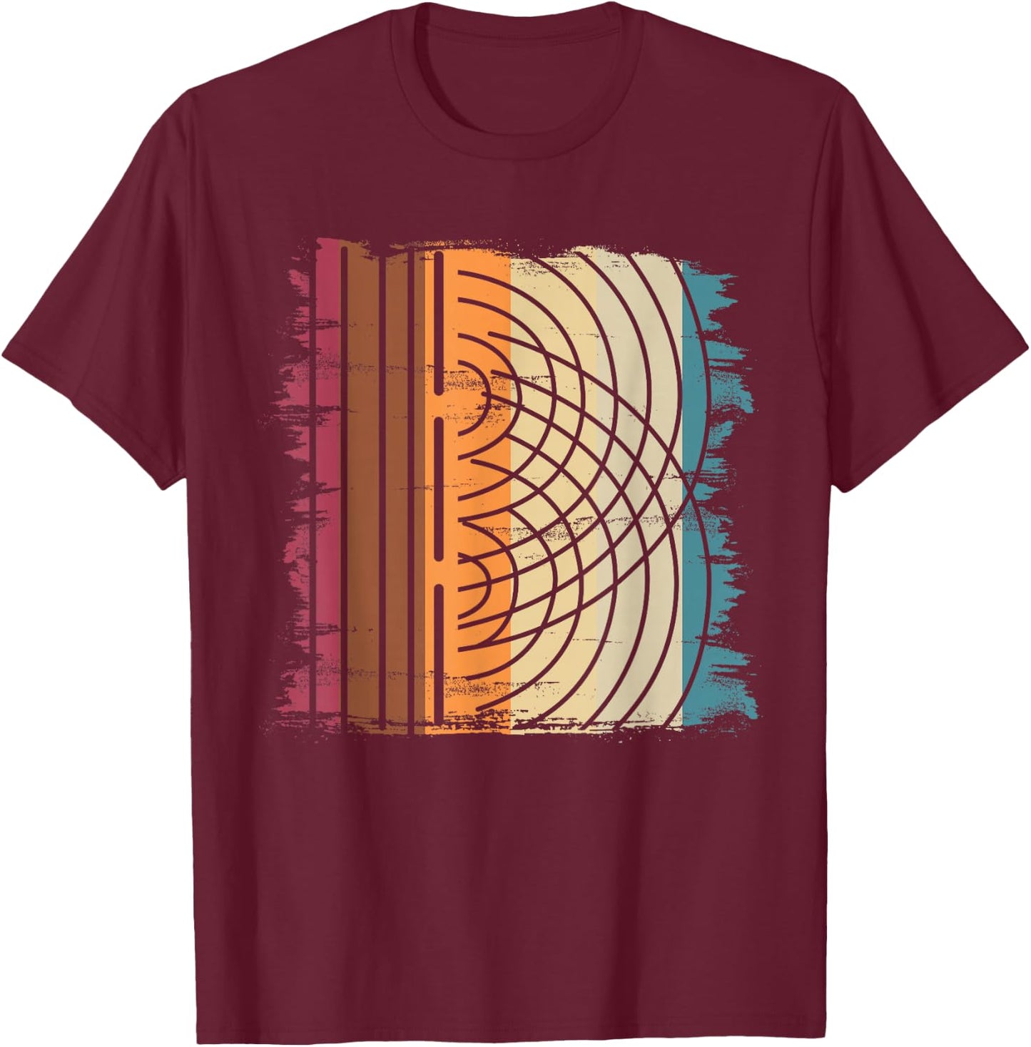 Natural Science Experiment Nerd Gift Retro Physics T-Shirt - T-Shirt | Maroon