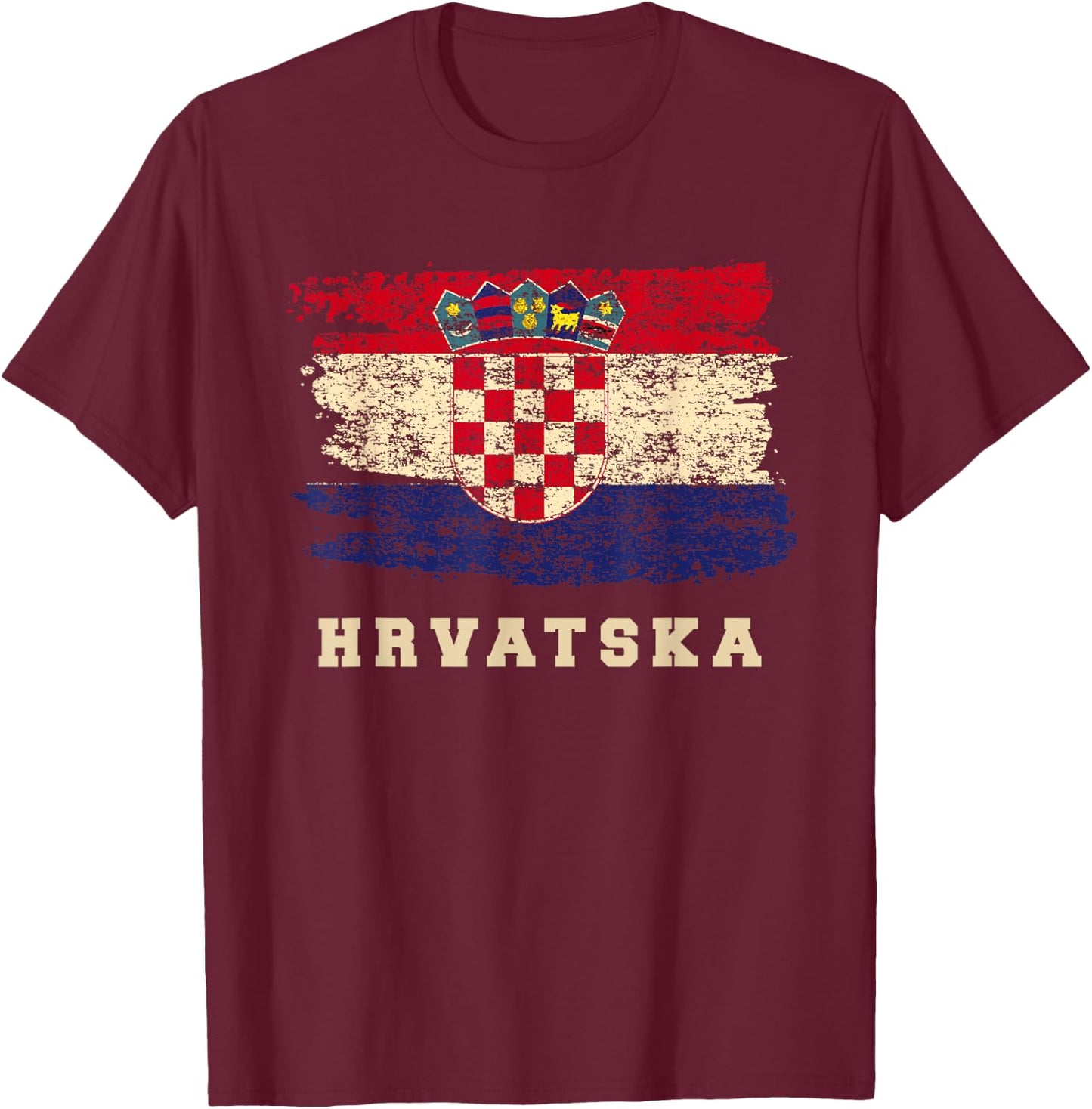 Croatia Soccer Shirt 2018 Football Croatian Jersey Hrvatska T-Shirt - T-Shirt | Maroon