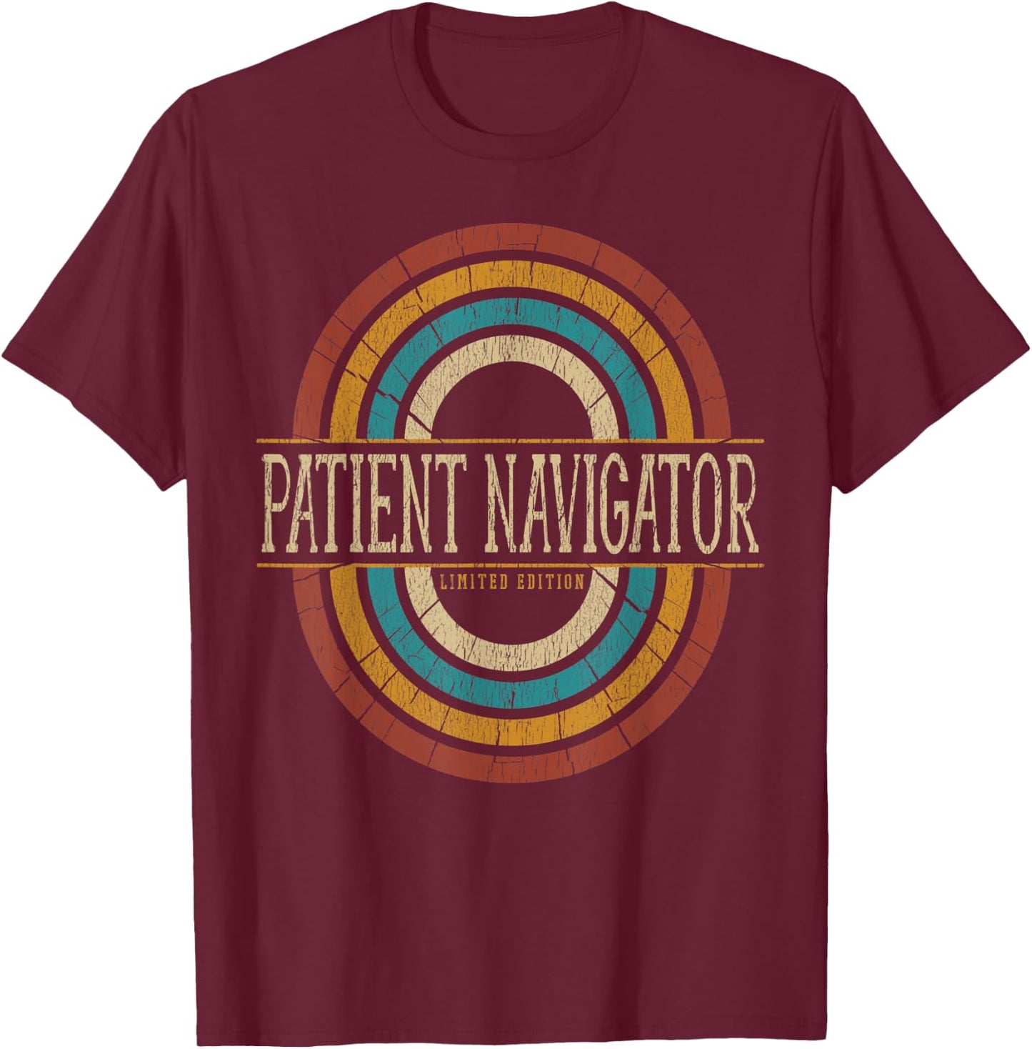 Patient Navigator Vintage Retro T-Shirt - T-Shirt | Maroon