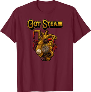 Steampunk Mechanics Victorian Cosplay Steampunk T-Shirt - T-Shirt | Maroon