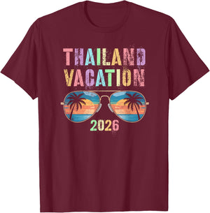 Cute Thailand Vacation 2026 Travel Best Ever Trip Matching T-Shirt - T-Shirt | Maroon