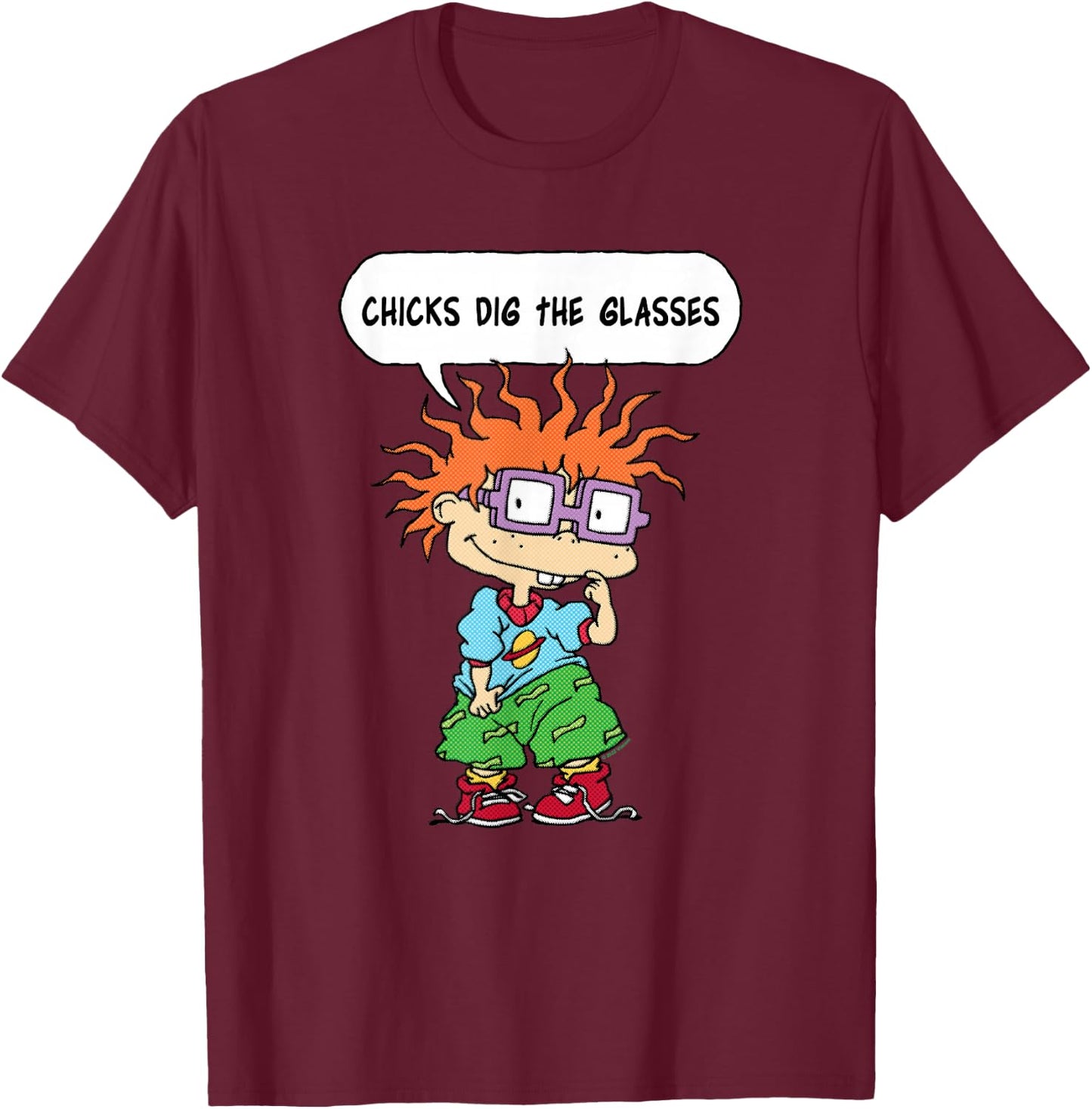 Rugrats Chucky Chicks Dig The Glasses T-Shirt - T-Shirt | Maroon