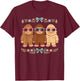 Funny Bigfoot Family Graphic Retro Sasquatch Man Woman T-Shirt - T-Shirt | Maroon