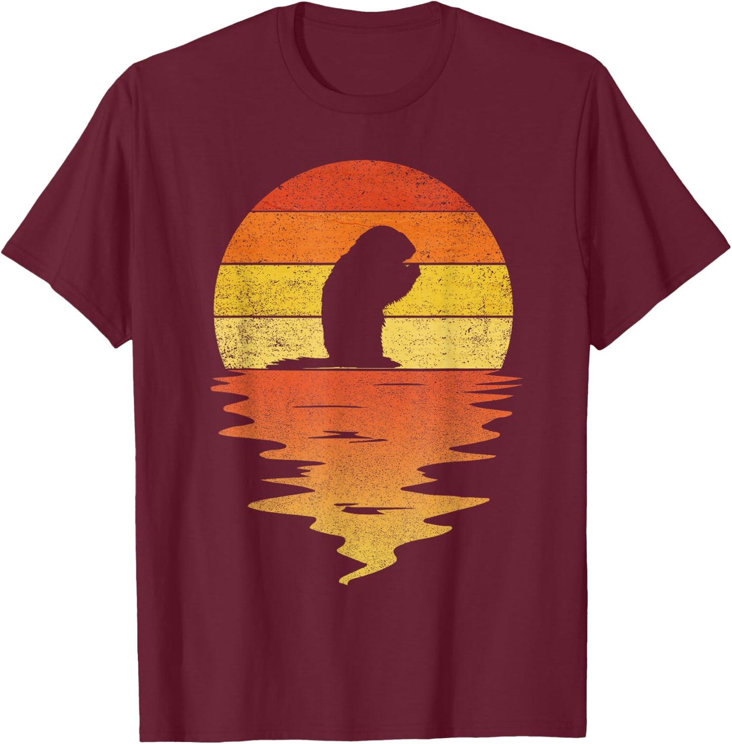 Marmots shirt retro sunset 70s vintage Marmots T-Shirt - T-Shirt | Maroon