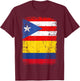 Colombian Puerto Rican Flag Vintage Colombia Rico T-Shirt - T-Shirt | Maroon