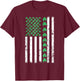 American Flag St Patricks Day T Irish Lucky T-Shirt - T-Shirt | Maroon