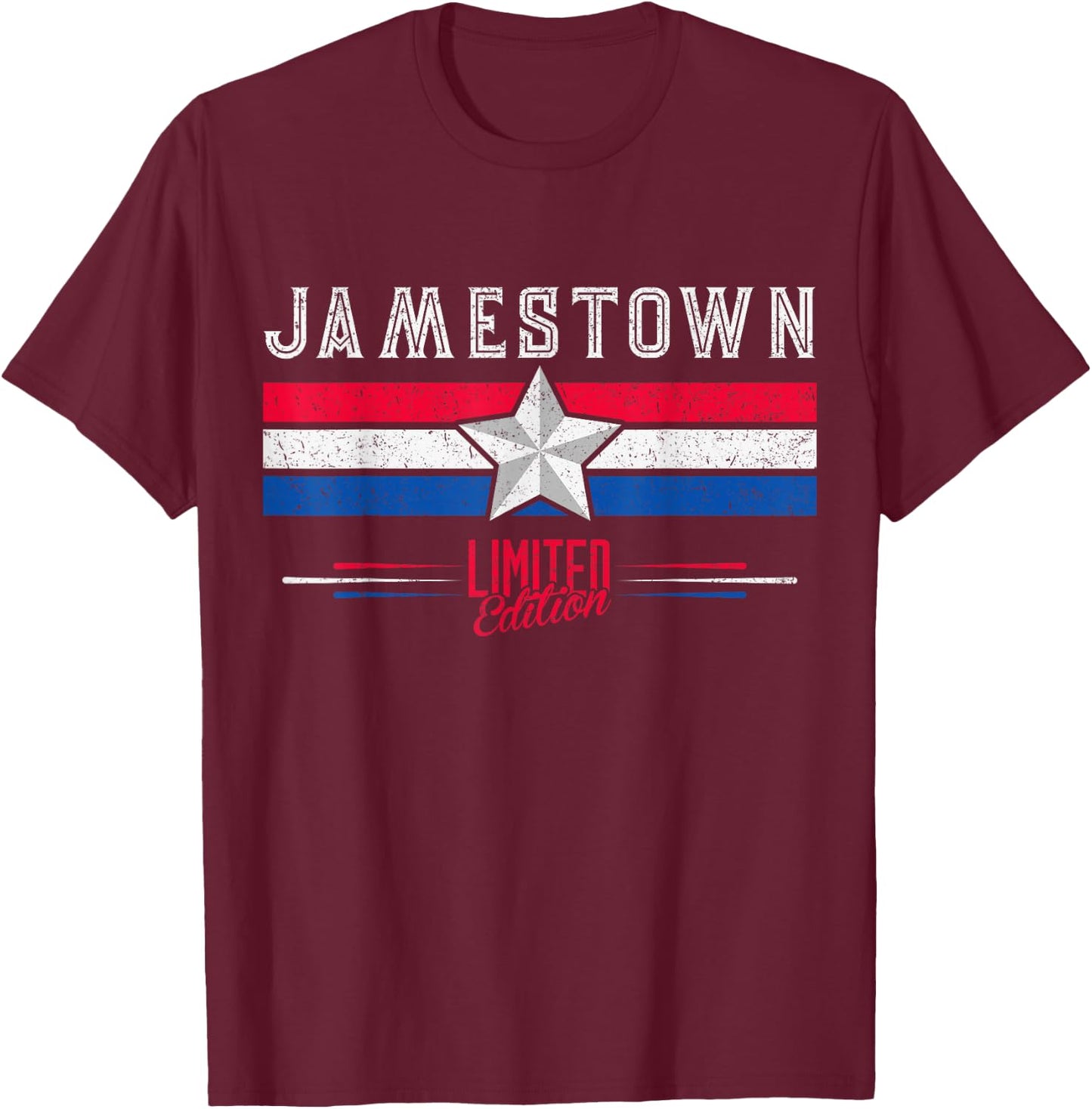 Jamestown Retro Vintage Shirt Gift Women Men Kids T-Shirt - T-Shirt | Maroon