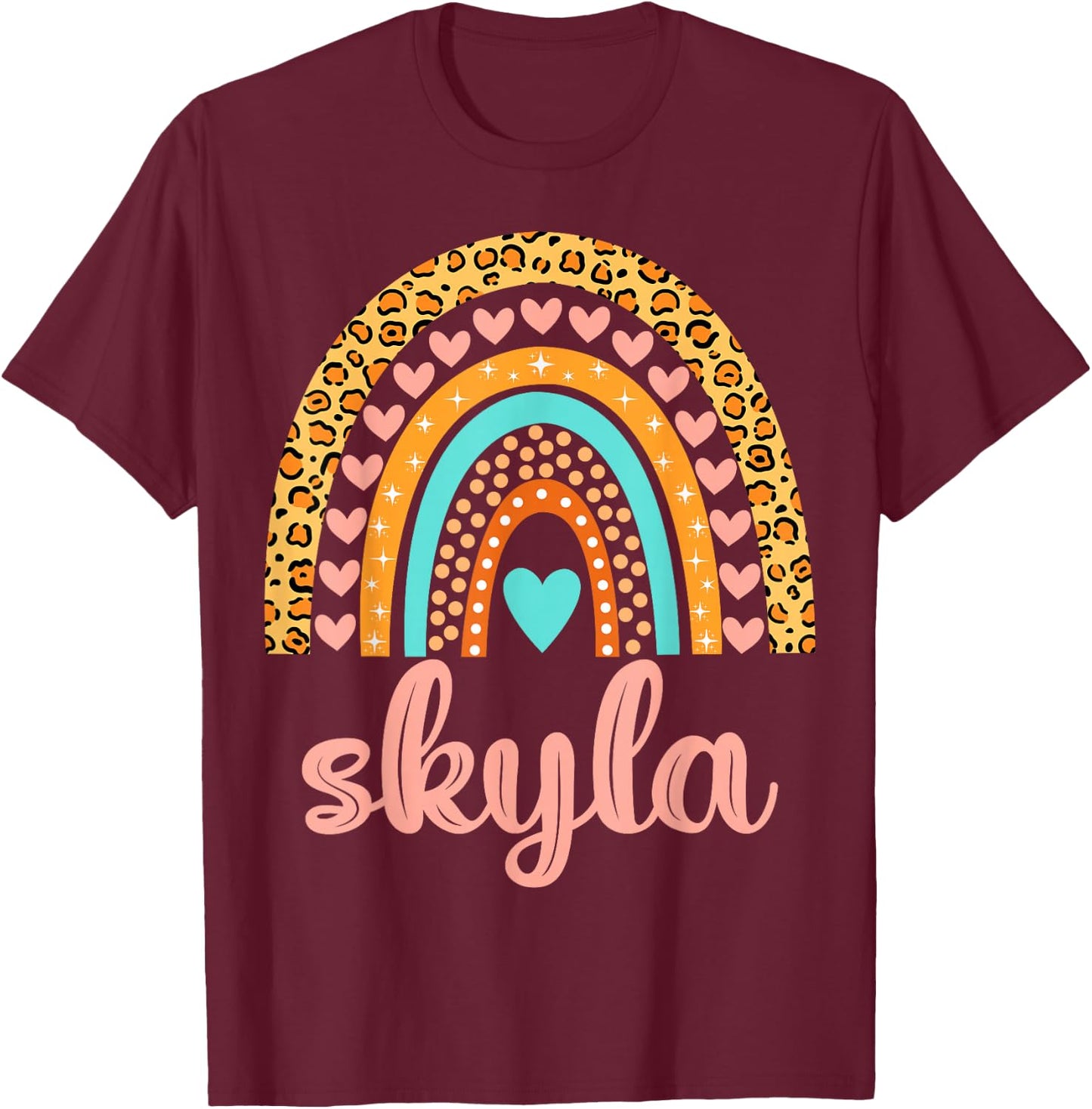 Skyla Skyla Name Birthday Shirt Gift T-Shirt - T-Shirt | Maroon
