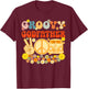 Groovy Godfather Retro Matching Family Baby Shower Father's T-Shirt - T-Shirt | Maroon