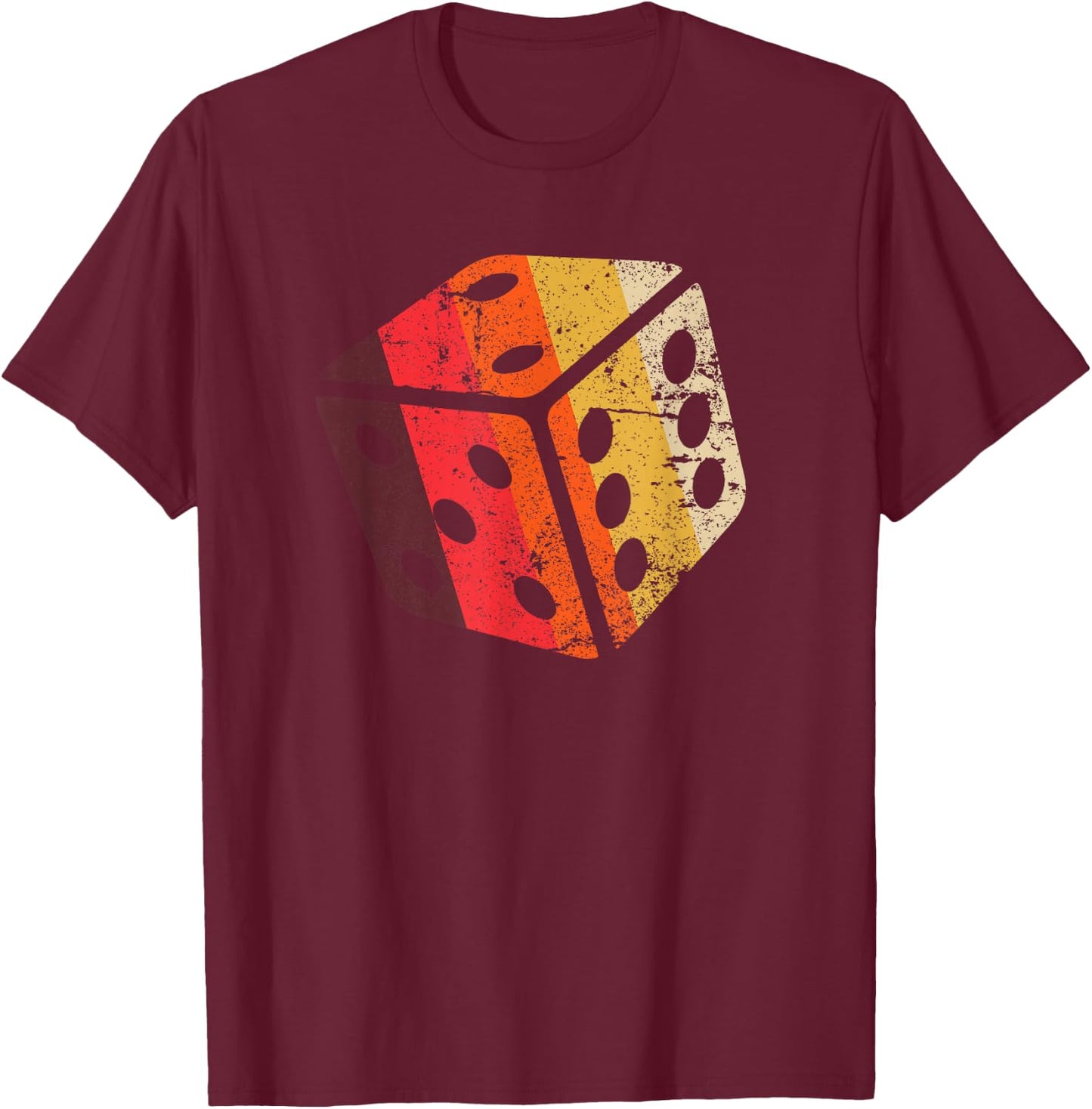 Board Game Dice Shirt RPG Geek Nerd Boys Gift Retro Vintage T-Shirt - T-Shirt | Maroon