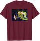 The Simpsons Treehouse Of Horror Alien Halloween V-2 T-Shirt - T-Shirt | Maroon