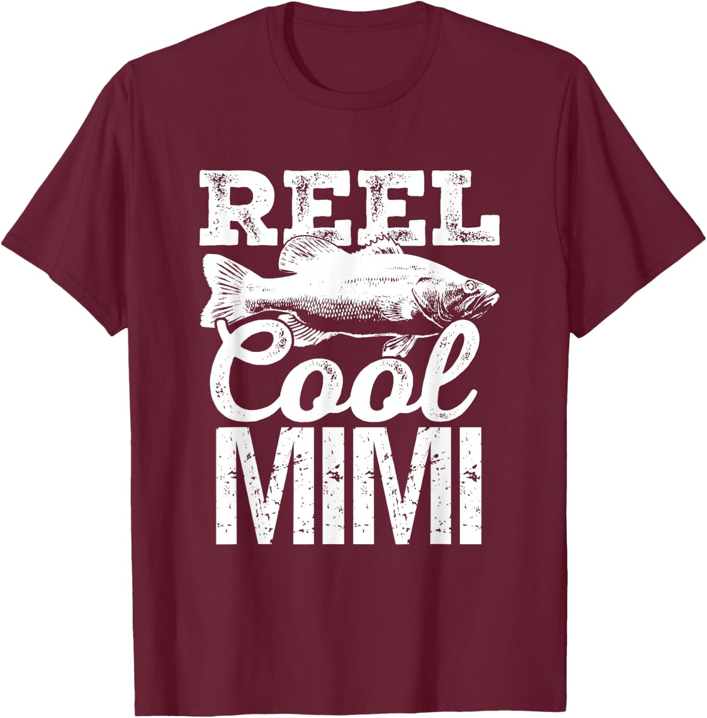 Reel Cool Mimi Fishing Outdoor Fisherman T-Shirt - T-Shirt | Maroon