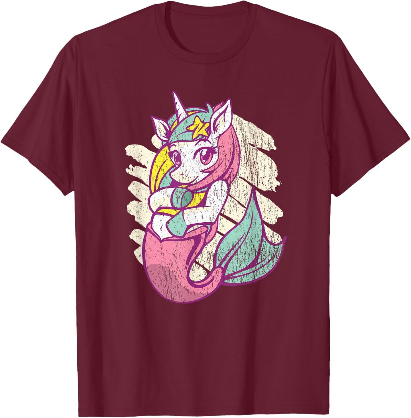 Mermicorn Mermaid Unicorn Magic Sea Creature Gift T-Shirt - T-Shirt | Maroon