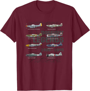Dogfight legends WW2 Planes Warbirds Air Fighters T-Shirt - T-Shirt | Maroon