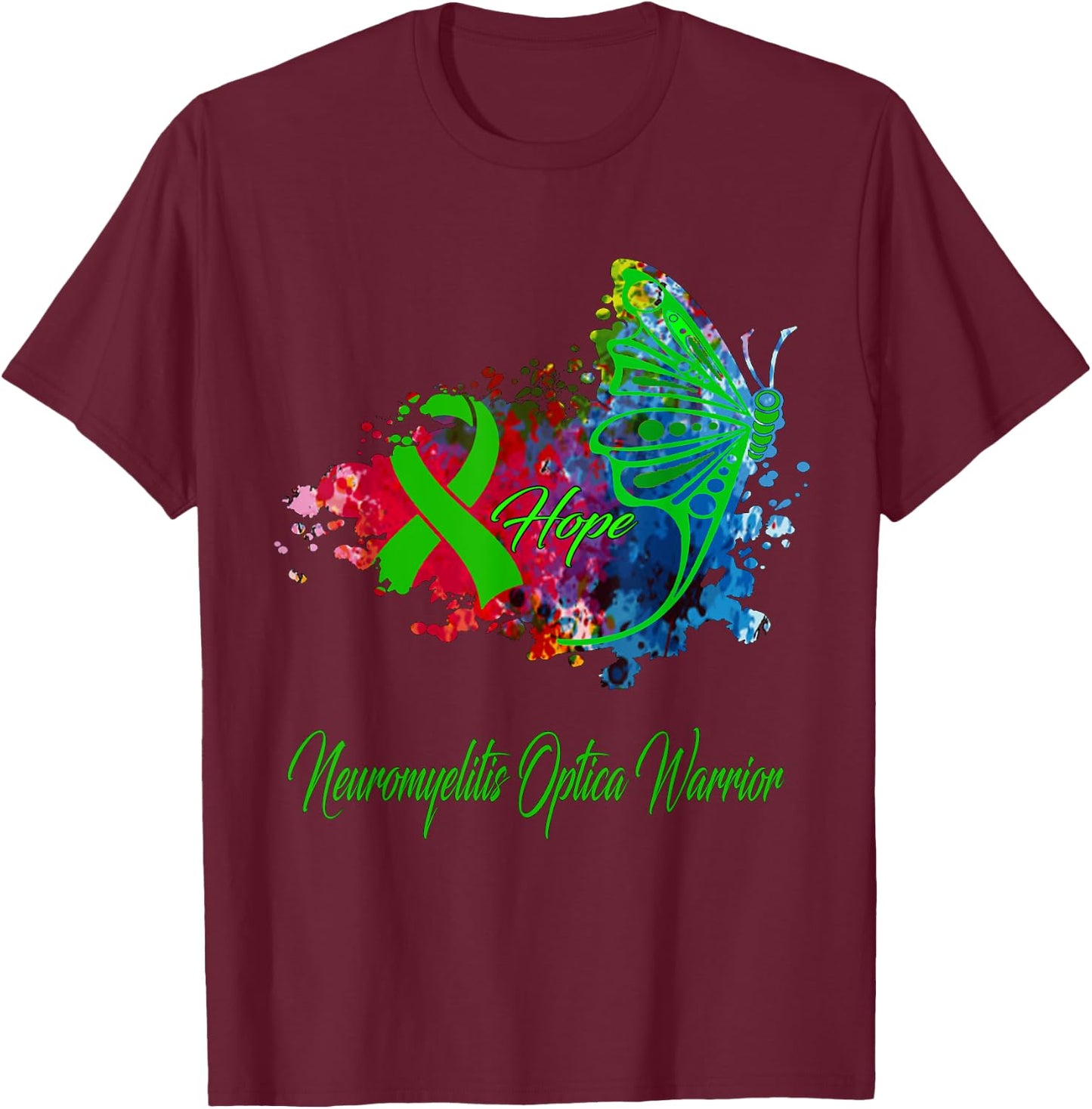neuromyelitis optica Awareness T-Shirt - T-Shirt | Maroon