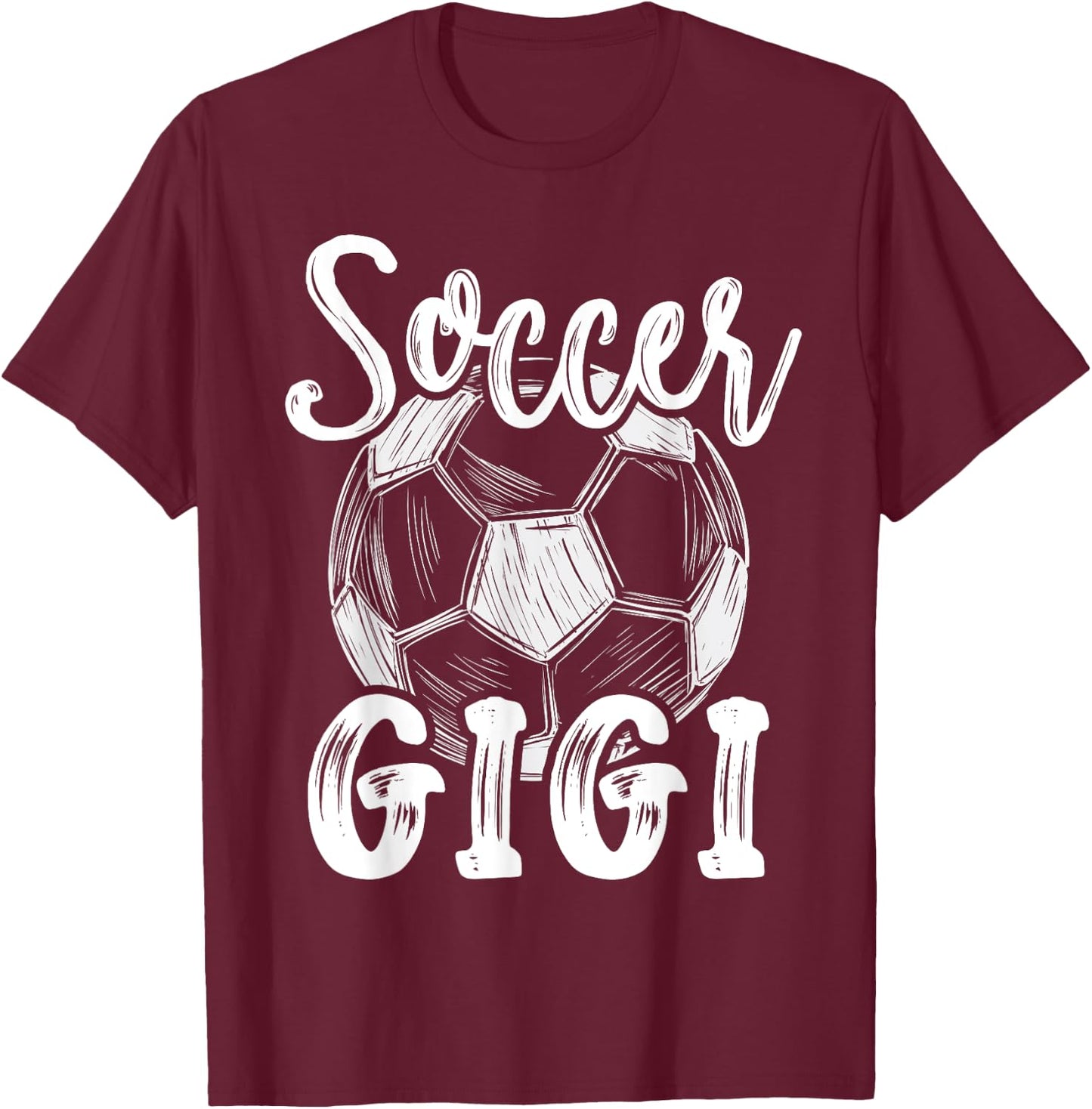 Soccer Gigi Women Family Matching Team Player Soccer Ball T-Shirt - T-Shirt | Maroon