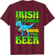 Irish I Could Drink This Beer T-rex St Patricks Day T-Shirt - T-Shirt | Maroon