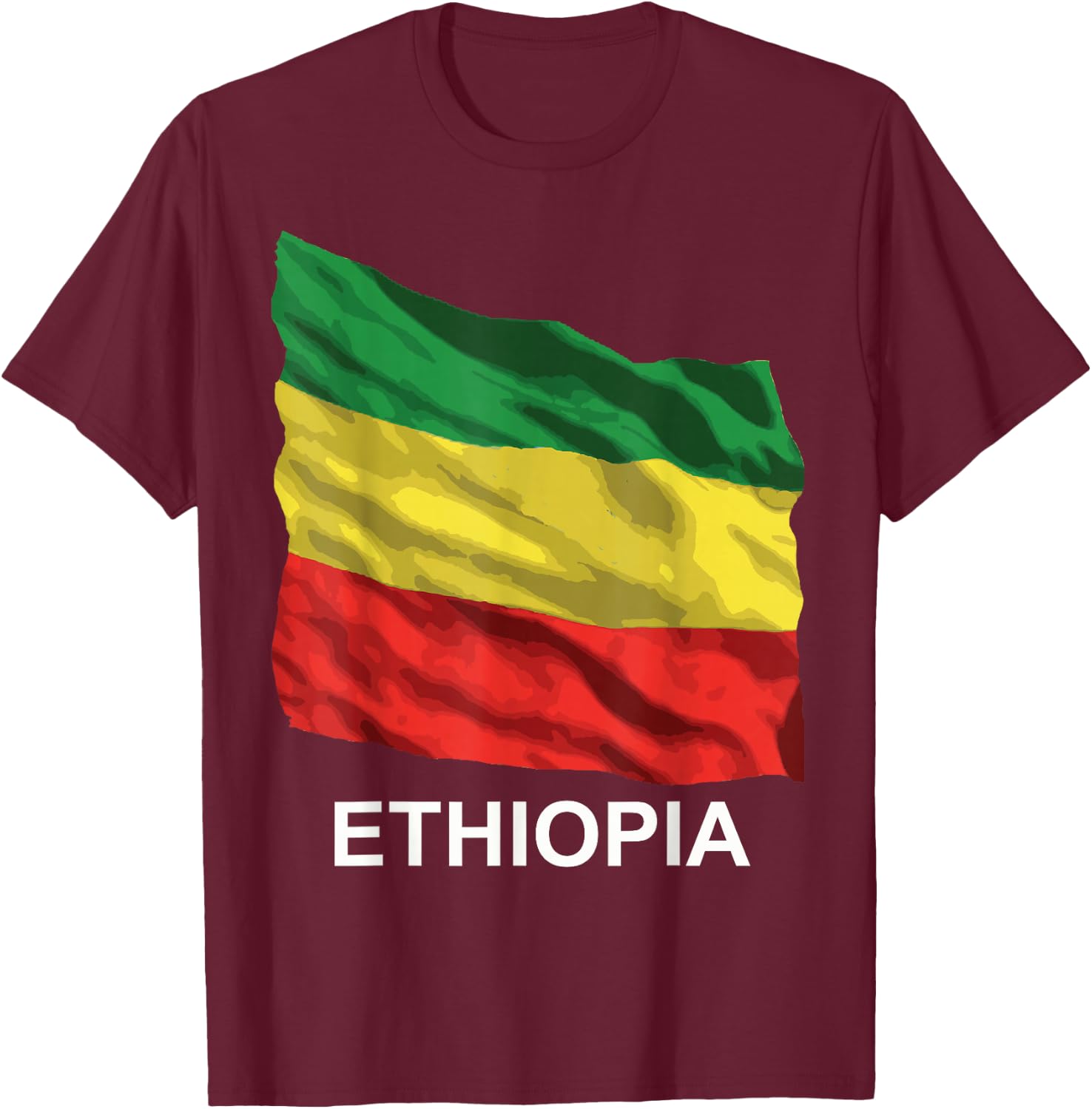 Ethiopian flag T-Shirt - T-Shirt | Maroon