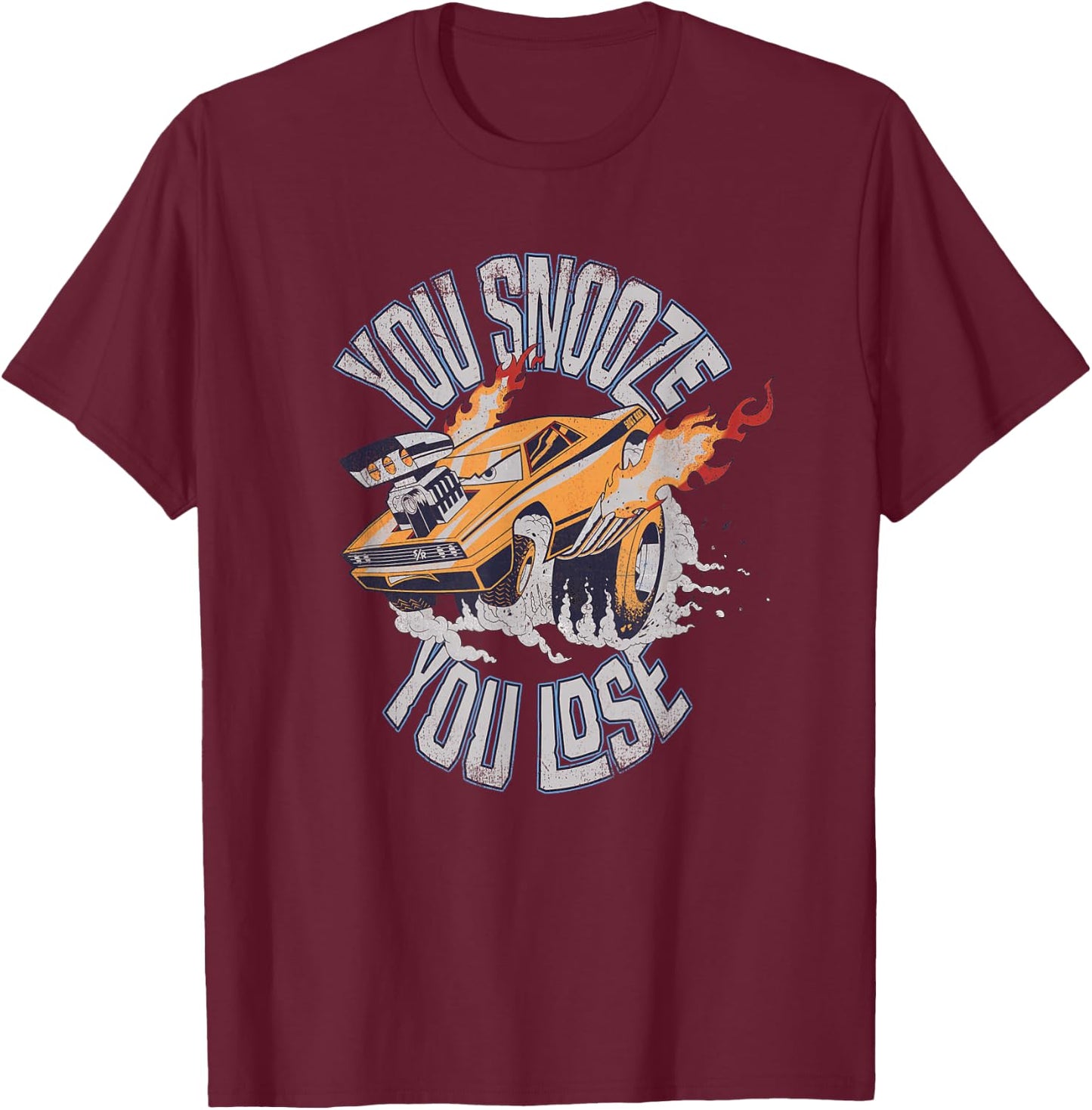 Disney and Pixar’s Cars Snot Rod You Snooze You Lose T-Shirt - T-Shirt | Maroon