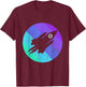 Solana To The Moon SOL Crypto Coin Spaceship | Retro Solana T-Shirt - T-Shirt | Maroon
