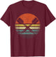 Vintage Darts Arrows Sunset Pub Retro Dart Lover T-Shirt - T-Shirt | Maroon