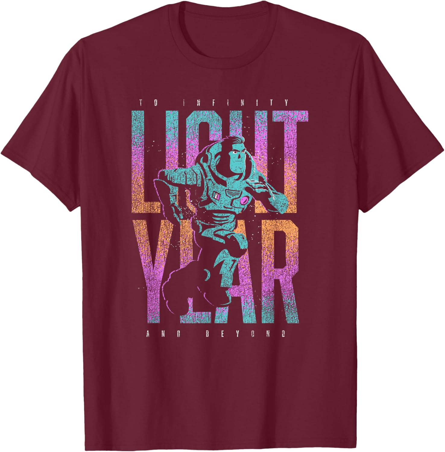 Disney Pixar Lightyear Buzz Lightyear to Infinity and Beyond Small T-Shirt - T-Shirt | Maroon